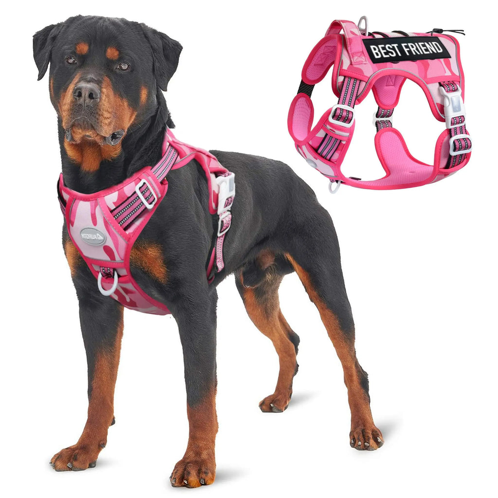Auroth Tactical Dog Harness - Versatile and Durable No-Pull Harness for Small to Large Dogs with Reflective Features and Adjustable Control