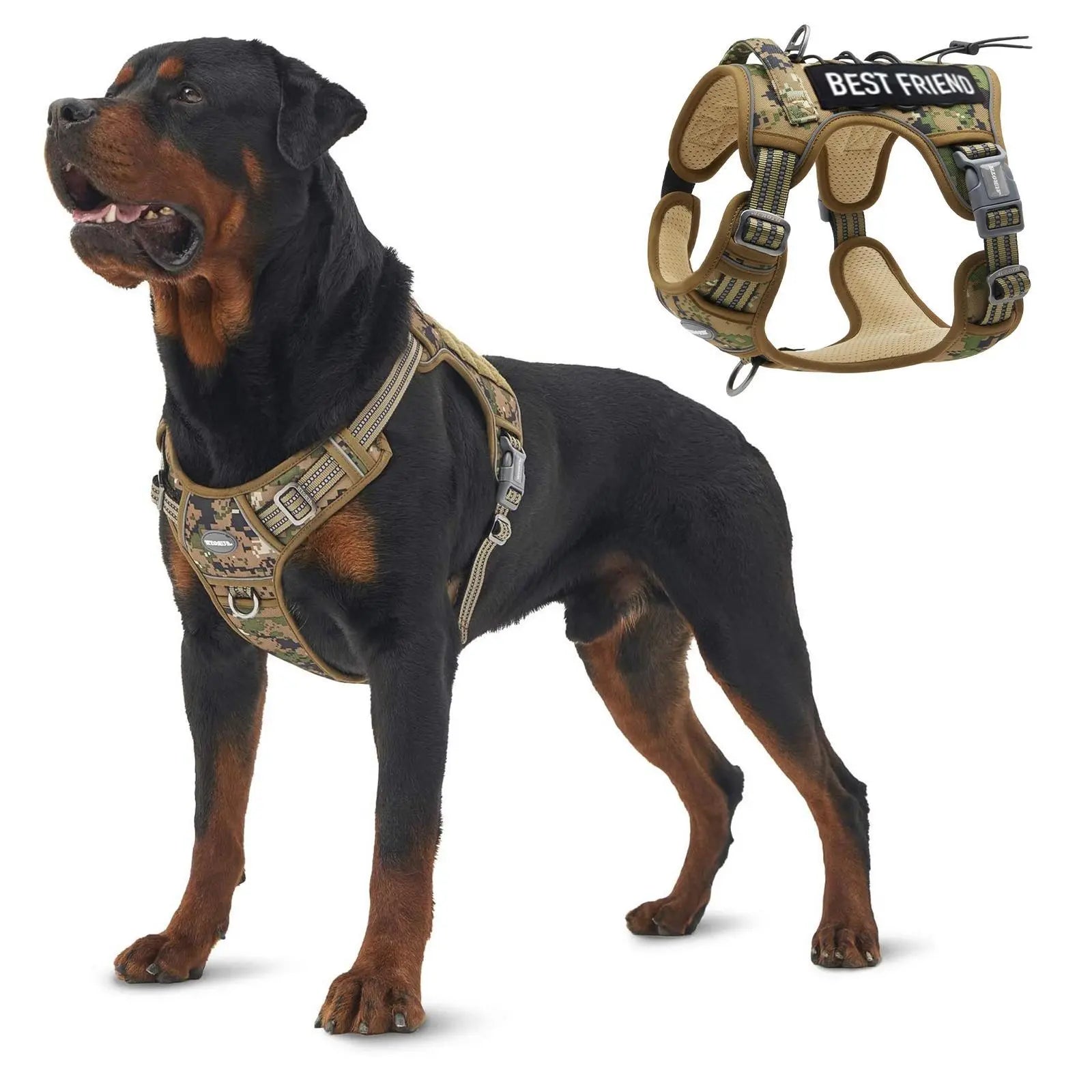 Auroth Tactical Dog Harness - Versatile and Durable No-Pull Harness for Small to Large Dogs with Reflective Features and Adjustable Control