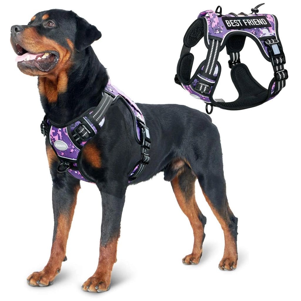 Auroth Tactical Dog Harness - Versatile and Durable No-Pull Harness for Small to Large Dogs with Reflective Features and Adjustable Control