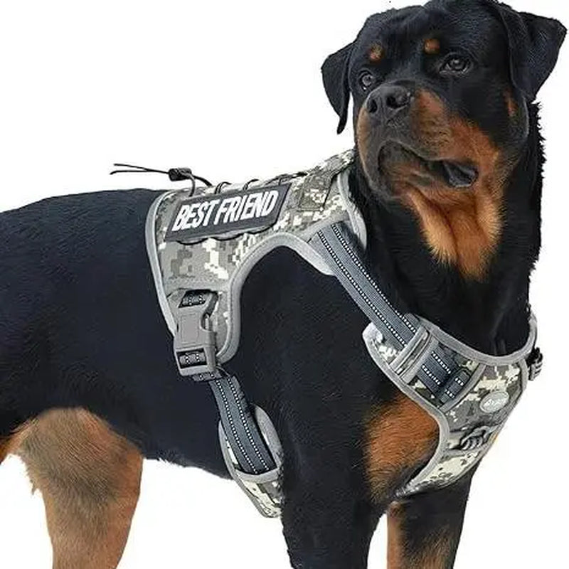 Auroth Tactical Dog Harness - Versatile and Durable No-Pull Harness for Small to Large Dogs with Reflective Features and Adjustable Control
