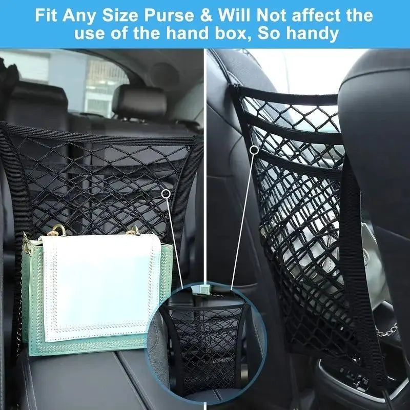 Pet Car Seat Rear Isolation Mesh Net, Safety Divider, Dog & Cat Accessories for Travel Use