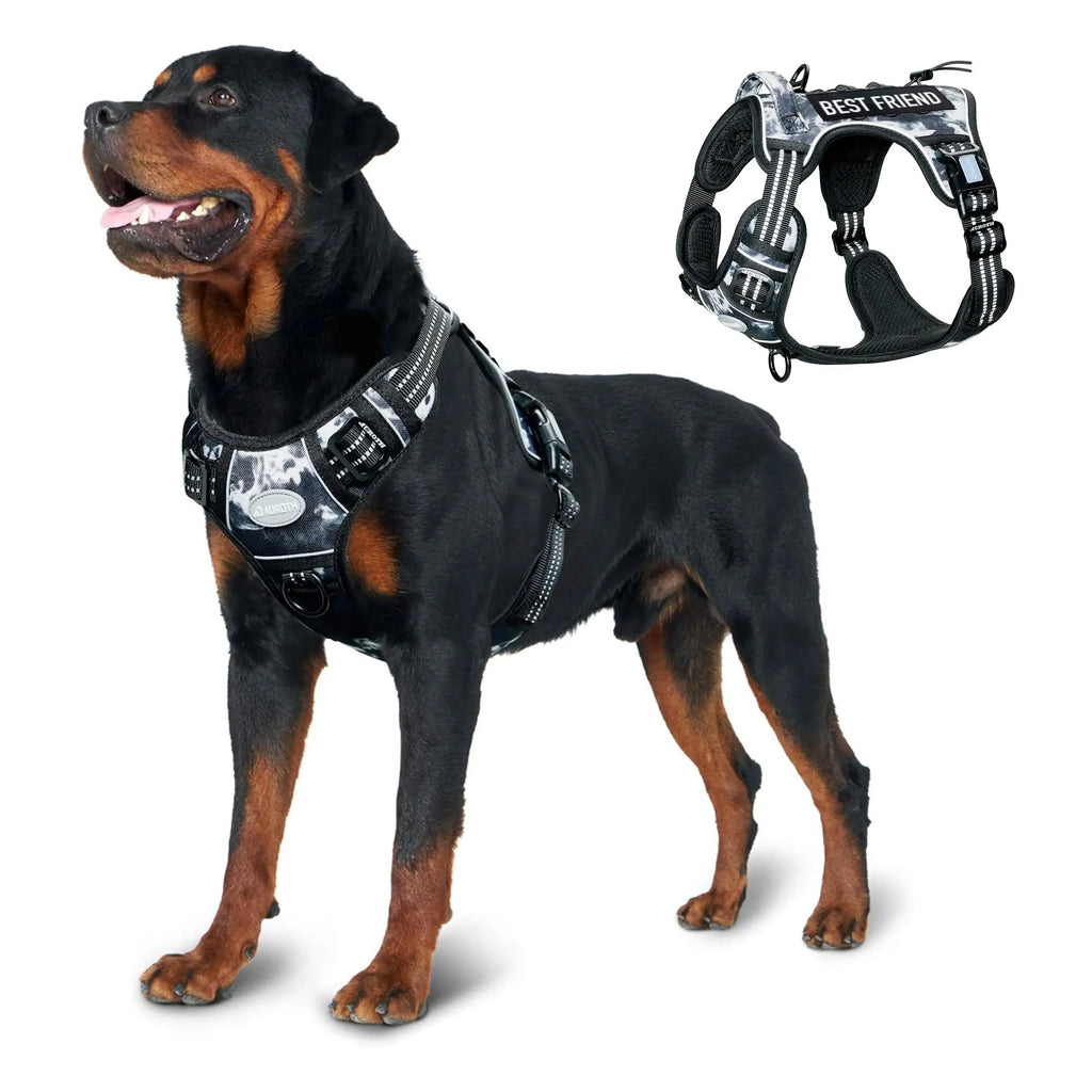 Auroth Tactical Dog Harness - Versatile and Durable No-Pull Harness for Small to Large Dogs with Reflective Features and Adjustable Control