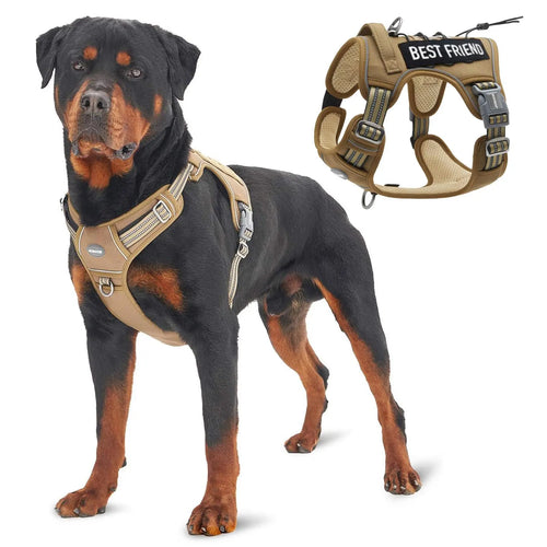 Auroth Tactical Dog Harness - Versatile and Durable No-Pull Harness for Small to Large Dogs with Reflective Features and Adjustable Control