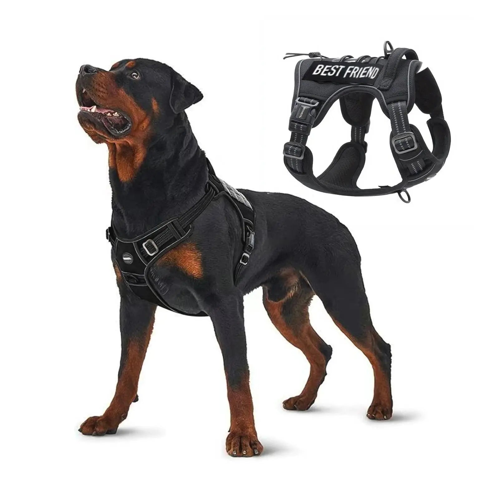 Auroth Tactical Dog Harness - Versatile and Durable No-Pull Harness for Small to Large Dogs with Reflective Features and Adjustable Control
